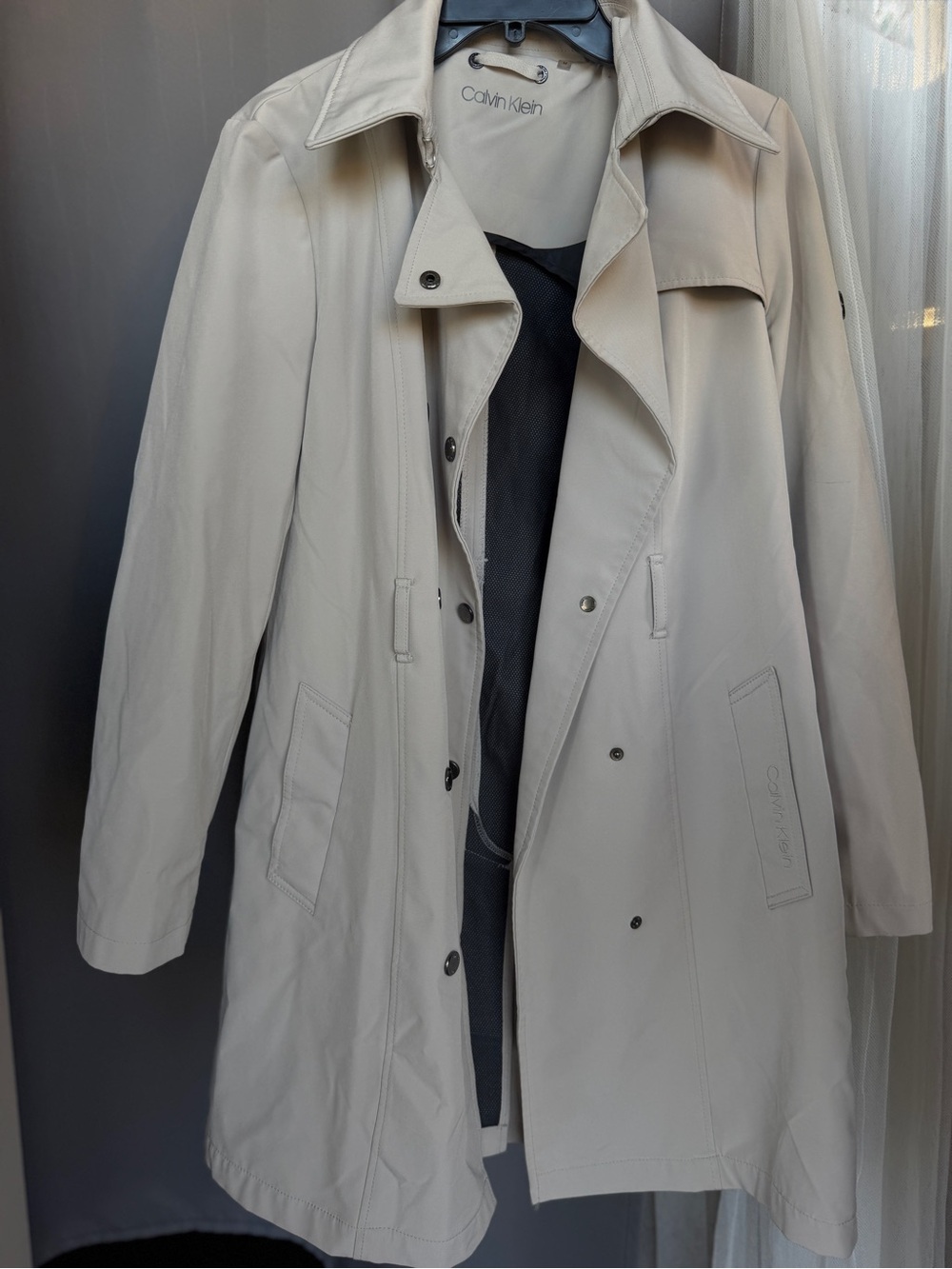 Calvin Klein Light Cream Trench Coat